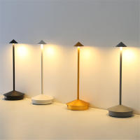Lámpara De Mesa Recargable Creativa Para Comedor Toque LED Para Hotel Bar Café Lámpara Decorativa Para Escritorio Material De Aluminio Estilo Moderno - details 4
