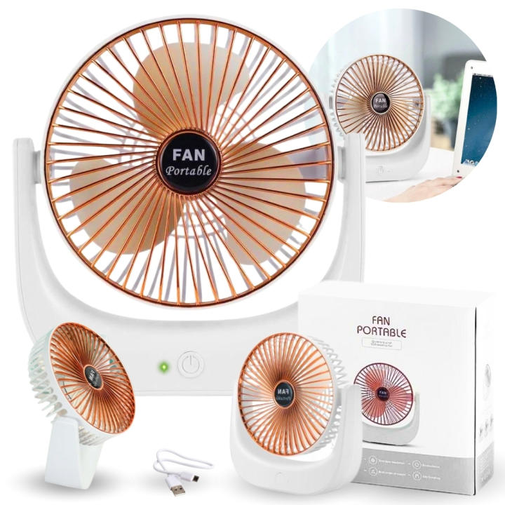 Ventilador, ventilador de escritorio, de pie, portátil, mini, con carga USB, de cobre — oferta en Miravia