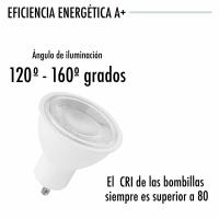 Bombilla Luz Led Gu10 5W, Fuente de 400 Lúmenes, Luz Blanca Cálida, Equivalente a 35W-40W Halógena. Ángulo de Haz 120º, Pack de 3 Bombillas Regulables. essential by natural bio pharma - details 2