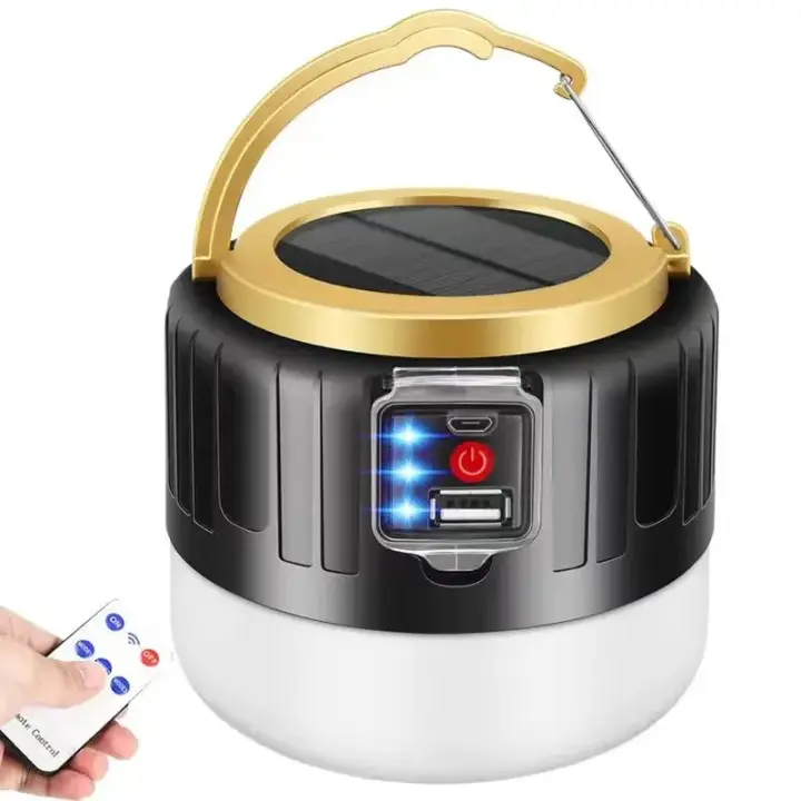 Lámpara LED Solar Recargable 1000W Para Camping Y Viajes Luces De Emergencia Portátiles Para Barbacoa Senderismo Mercado Nocturno - 1