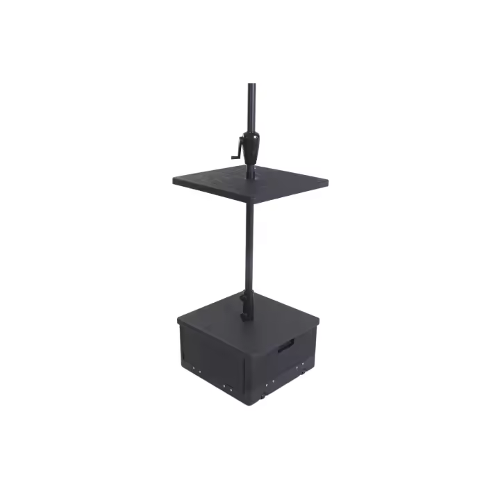 Mueble de exterior, de plástico alta densidad, base parasol plástico 55 66, en color negro, medidas 53x53x30 cm Fijalo - 1