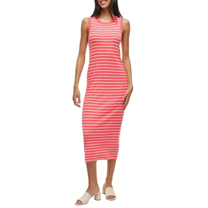 VIZICHA O-NECK L/S MIDI KNIT DRESS Dubarry/Birch - 1