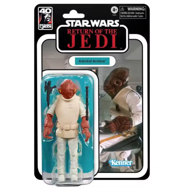 Figura Admiral Ackbar 40th Anniversary Return of the Jedi Star Wars 15cmFigura  Coleccionable - Idea de Regalo- Mercancia Oficial - Juguetes para Niños y Adultos - Movies Fans - Muñeco para Coleccionistas y Exposición - 1