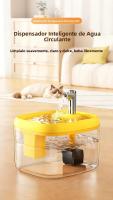 Fregadero Para Gatos Con Filtro Automático Translúcido USB Anti-Desecación Dispensador De Agua Recirculada Con Bomba Para Mascotas - details 0