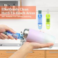 4 in 1 Cup Lid Cleaning Brush 3pcs Multifunctional Cleaning Brush Portable Crevice Cleaning Brush Set for Bottle Gap Tight Spaces - details 2