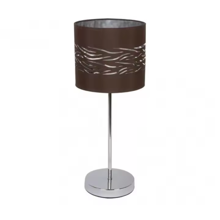 Lámpara de Mesa FABRILAMP Sobremesa Niebla Cromo/marrón-plata 43x17x17 Cm - 1