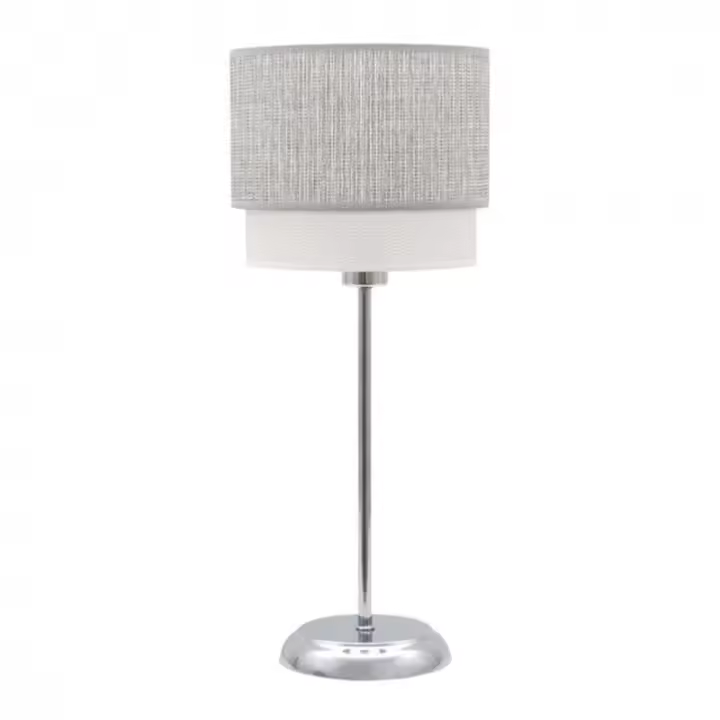 Lámpara de Mesa FABRILAMP Sobre Mesa Kenya Gris/Blanco 18D - 1