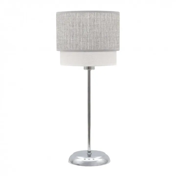 Lámpara de Mesa FABRILAMP Sobre Mesa Kenya Gris/Blanco 18D - 1