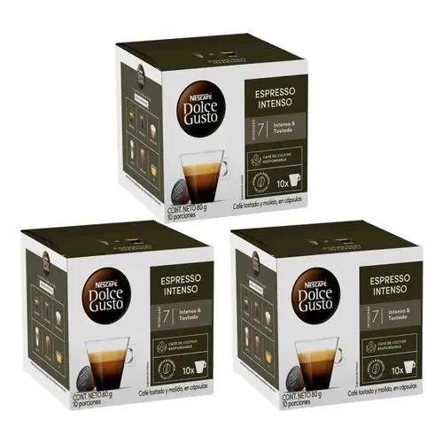 PACK DE 3- NESCAFÉ DOLCE GUSTO Espresso Intenso - 16 Cápsulas - 1