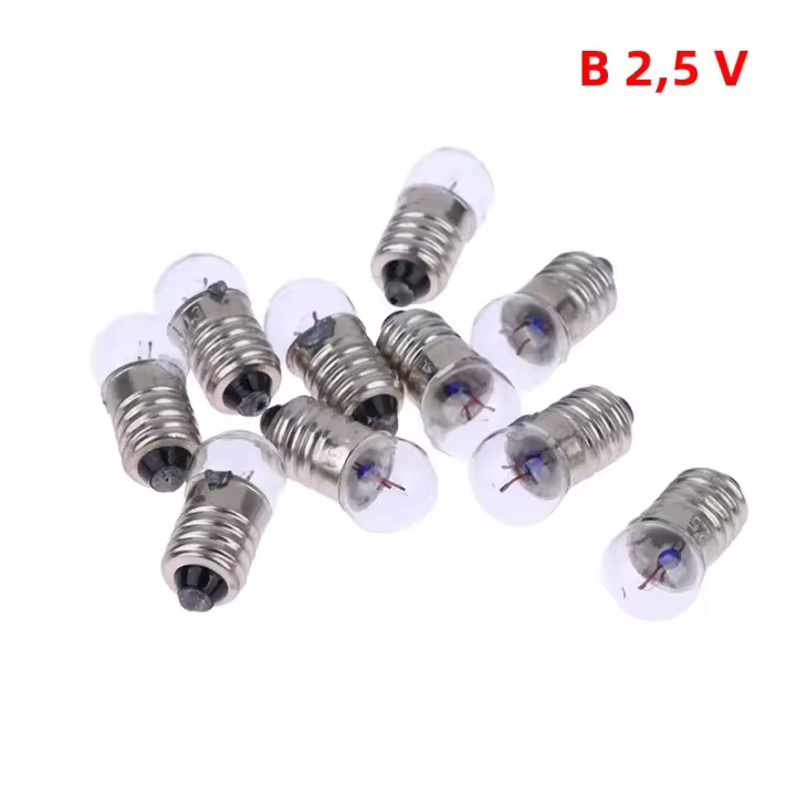10Pcs Bombillas Pequeñas Para Experimentos Estudiantiles Lámpara De Cannon De Luz Redonda 1.5V 2.5V 3.8V Para Fiesta - 1