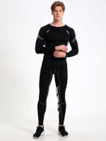 Camiseta De Compresión Sólida Para Hombres Con Manga Larga Y Secado Rápido Camiseta Deportiva De Base Para Ejercicio Y Gimnasio - details 4