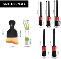 Brocha Limpieza Coche, 9PCs, Limpieza Coche Interior, Cepillos De Limpieza para Coche, Cepillos Detailing Coche Cerdas Suaves - details 1