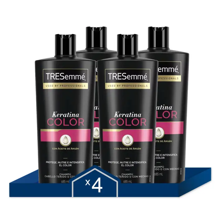 TRESemmé Champú Color Keratina 685ml - Pack de 4 - 1