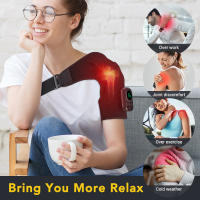 Nueva almohadilla de masaje de calefacción EMS para hombros, almohadilla de hombro con vibración inalámbrica desmontable, masajeador de terapia de hombros, modelo privado - details 9
