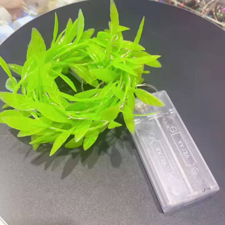 Guirnalda De Luces LED De Hojas Artificiales De Sambuco Para Decoración De Navidad Fiesta Boda Y Jardín En Casa - 1