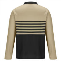 Camisa De Golf Para Hombre Polo Casual Con Rayas Estilo Moderno Manga Larga Cierre De Botones Adecuada Para Primavera Y Otoño Talla Regular - details 5