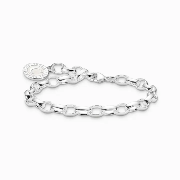 Thomas Sabo Pulsera Charm Mujer con blanco Charmista Coin plata X0285-007-21-L19 - 1