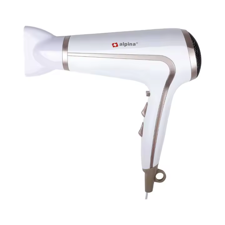 Edco Secador de Pelo Alpina 1600-2000W Multiposición Blanco/rosa - 1