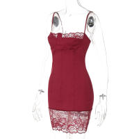 Vestido Mini Elegante De Verano Hugcitar 2024 Sin Mangas De Encaje Y Patchwork Espalda Descubierta Para Mujer Vestimenta Para Bodas Y Fiestas De Cumpleaños Estilo Y2K - details 11