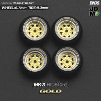 BNDS Rines De Aleación Con Neumáticos De Goma Para Vehículo De Escala 1/64 Estilo JDM VIP 8.3mm Conjunto De 4 Piezas Accesorios Detallados Para Modelo De Coche - details 23