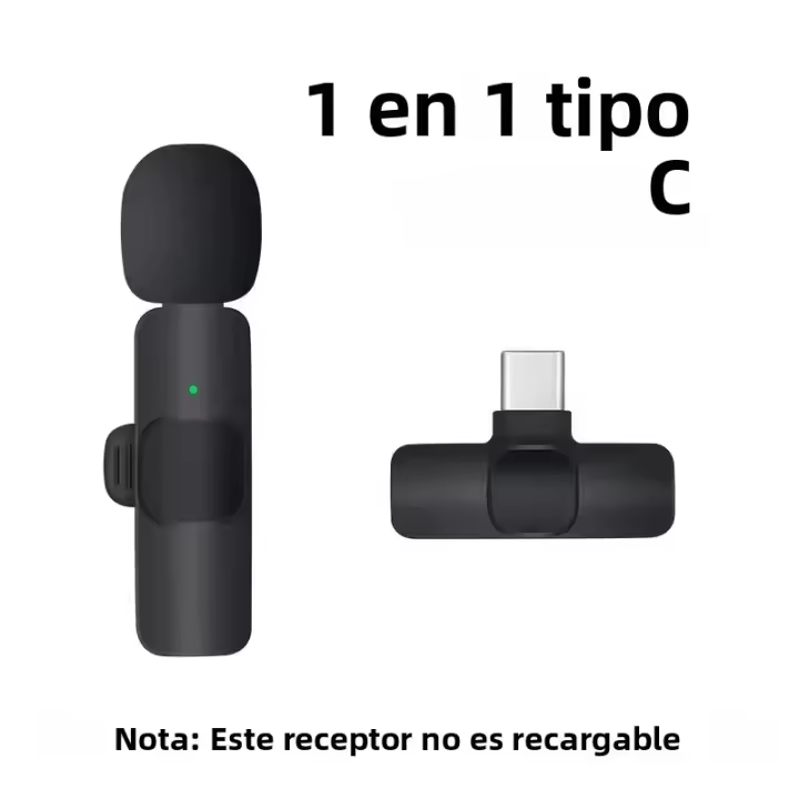 Micrófono Lavalier Inalámbrico Para Streaming En Vivo YouTube TikTok Facebook Cancelación De Ruido Adecuado Para - 1