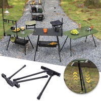 Pie De Mesa Plegable Para Camping Metálico Ajustable En Altura Para Exterior Y Viajes Equipamiento De Muebles VAKIND - details 6