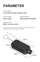 Herramienta De Escape Para Coche Multi Funcional Martillo De Ventana En ABS Corte De Cinturón Con Llavero Para Seguridad Automotriz Amagi - details 11