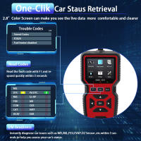 Herramienta De Diagnóstico OBD2 Para Coche Lector De Códigos De Falla Del Motor Prueba De Tensión De Batería V519 - details 2