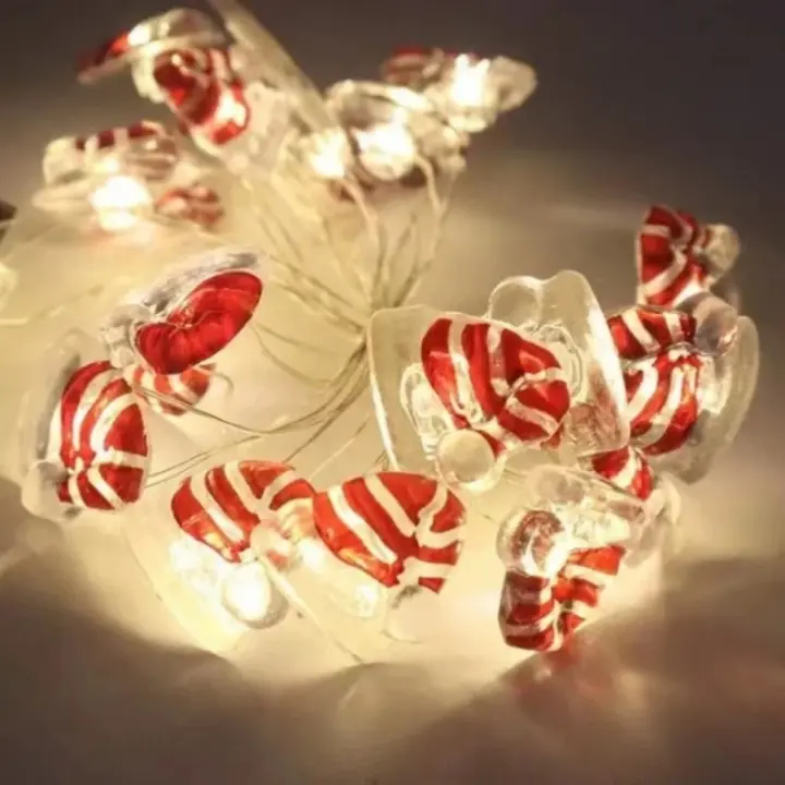 Luces De Cadena De Hadas 2M Con Santa Claus Y Payaso De Nieve LED Para Decoración De Habitación Y Jardín Navideñas 2024 - 1