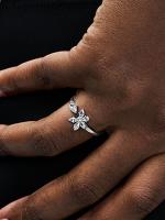 Pandora - Anillo Abierto with Racimo de herbario brilliant-Plata de Ley - details 2