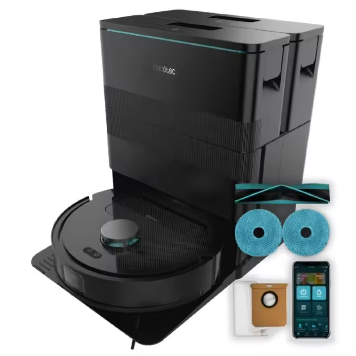 Cecotec Robot Aspirador y Friegasuelos con Base Autovaciado Conga X50 - 1