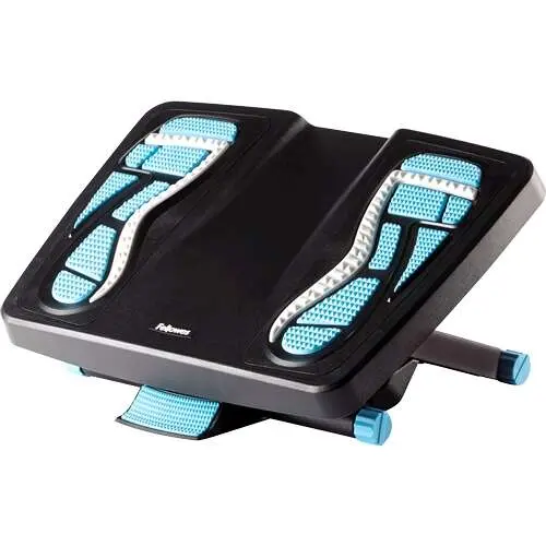 Fellowes energizer reposapies - 3 ajuste de altura - superficie efecto masaje - efecto balanceo - color negro - 1