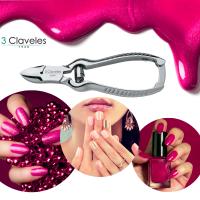 3 Claveles 238 - Alicate Para Para Pedicura, Americano, 4 Cm Inoxidable, Cranberry - details 1