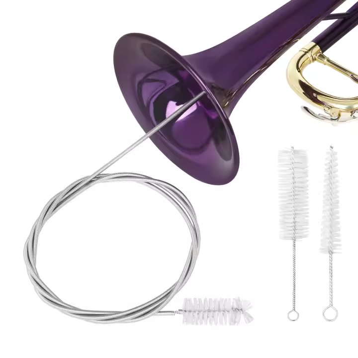 Kit De Limpieza Para Instrumentos Musicales Trumpet Con Cepillo De Limpieza De Nylon Cepillo De Cuerda Y Cepillo De Bocina Accesorios Para Instrumentos Musicales - 1