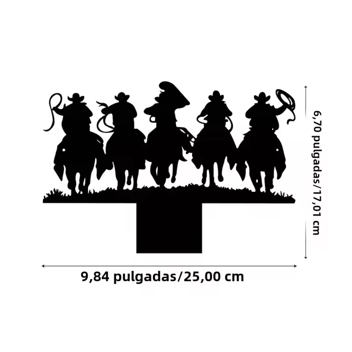 Decoración De Escritorio Estilo Oeste Cowpboy Arte Metálico Adornos Para Librerías Decoraciones Para Navidad Y Halloween - 1