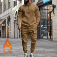 Conjunto Deportivo Casual Para Hombres Verano Otoño Invierno Con Cierre De Cremallera Y Veludo Tejido De Poliéster Talla S a XXXL - details 101