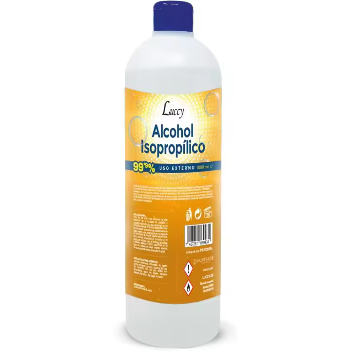 LUCCY Alcohol Isopropílico 99,9%  - Isopropanol Puro - Limpieza y Desinfección de Superficies, Componentes Electrónicos, Objetivos, Pantallas, Impresión 3D - 1