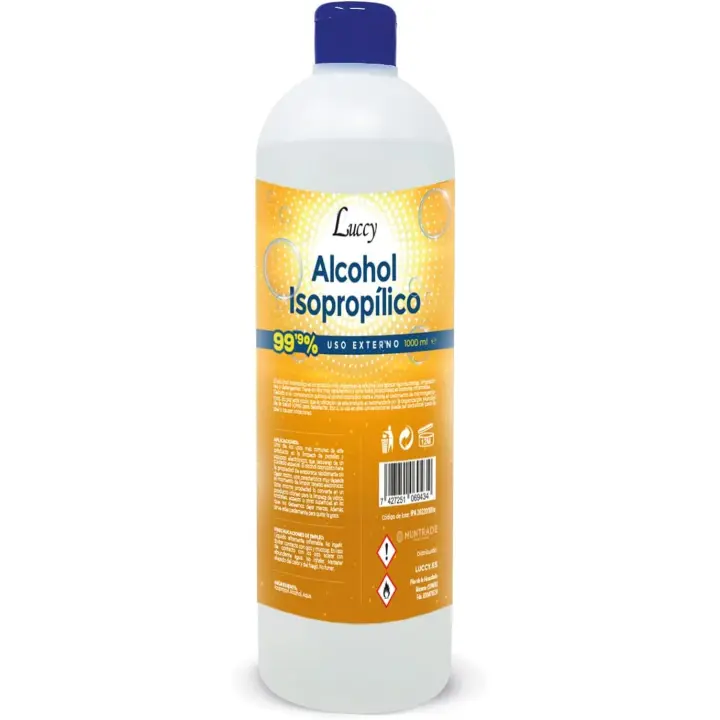 LUCCY Alcohol Isopropílico 99,9%  - Isopropanol Puro - Limpieza y Desinfección de Superficies, Componentes Electrónicos, Objetivos, Pantallas, Impresión 3D - 1