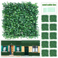 10pcs Panel De Hierba Artificial De Boxeo Verde Protección UV Decoración De Verde Privacidad Para Jardín Fondo De Boda - details 1
