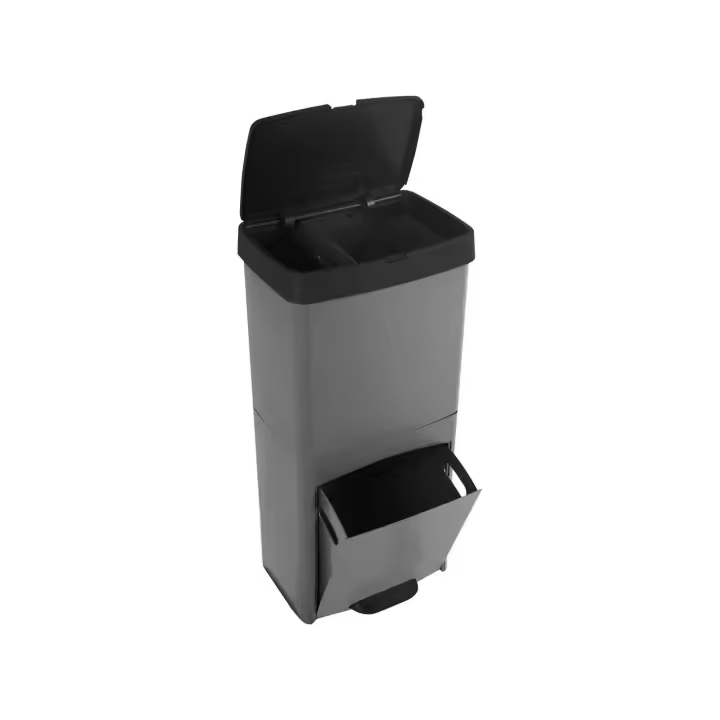 JARDIN202 - Cubo de Basura o Reciclaje 70L Premium: 3 Compartimentos para Gestión Eficiente de Residuos | Ecológico, Duradero - 1