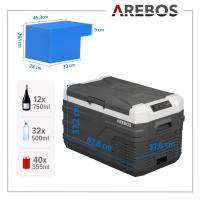 Arebos Nevera con Compresor de 26 Litros | Congelador Eléctrico con Control de Aplicación | Refrigeración y Congelación Rápidas - details 7