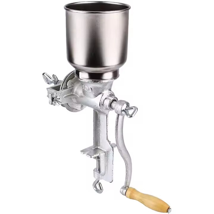 Molinillo de maíz manual, herramienta de Cocina útil con Tolva Grande ajustable para maíz, café, Trigo, avena, Nueces, Hierbas, especiales, Semillas, molinillo ideal para restaurantes, cocina comercial y panaderías. - 1