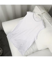Camiseta De Hombre Sin Mangas De Color Sólido Casual Con Cuello Redondo Absorbente De Sudor Para Deporte En Verano - details 22