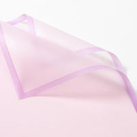 4pcs/Pack Papel De Embalaje De Flores Rosa Sólido Mate Transparente Hidratado Para Regalos Y Bouquets De Floristería - details 9