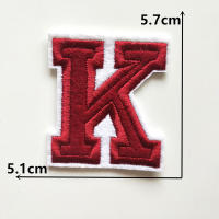 1PC Parche Bordado De Alfabeto Inglés Rojo A-Z Aplicación Para Ropa Bolsos Chaquetas Decoración De Iraón DIY Manualidades - details 11