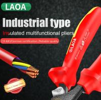 Alicates Aislados LAOA VDE 8 Pulgadas Nariz Curva Resistencia a Alta Tensión 1000V Cortador De Alambre Y Cable Herramienta Eléctrica - details 0