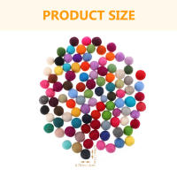 100 Pcs Bolas De Lana De 2 Cm DIY Mini Juguetes Broche Ganchillo Decoración De Guirnalda Accesorios Para Diadema Y Pegatinas Para Niños - details 7