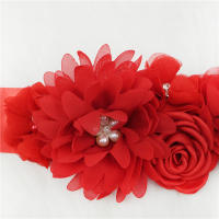 Cinturón De Encaje Con Flores Para Mujer Y Niñas Cinturón De Boda Con Diamantes Y Lentejuelas Para Vestido De Boda - details 8
