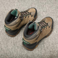 Botas De Senderismo HIKEUP Para Hombre Suela Antideslizante Alta Transpirables Impermeables De Cuero Sintético Y Malla Para Otoño E Invierno - details 13