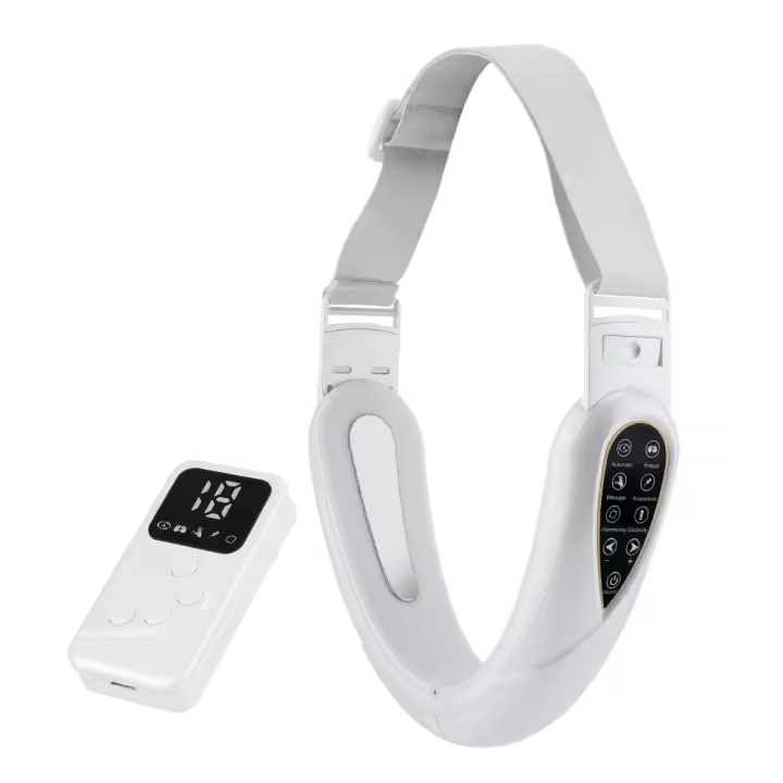 Cinturón Levantador De V Forma Para Rostro Con 5 Modos Masajeador De Levantamiento Facial Dispositivo De Vibración Para Delgazar El Rostro Incluye Control Remoto Cuidado De La Piel - 1